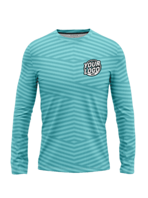 Custom Gradient Waves Long Sleeve Shirt