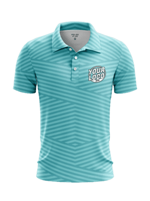 Custom Gradient Waves Polo Shirt