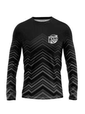 Custom Grayscale Dash Long Sleeve Shirt