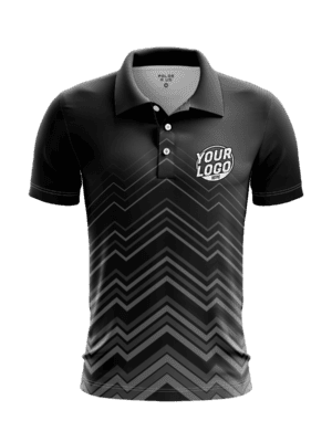 Custom Grayscale Dash Polo Shirt