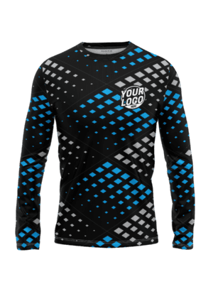 Custom Sapphire Fade Long Sleeve Shirt