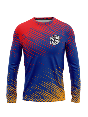 Custom Sapphire Grid Long Sleeve Shirt